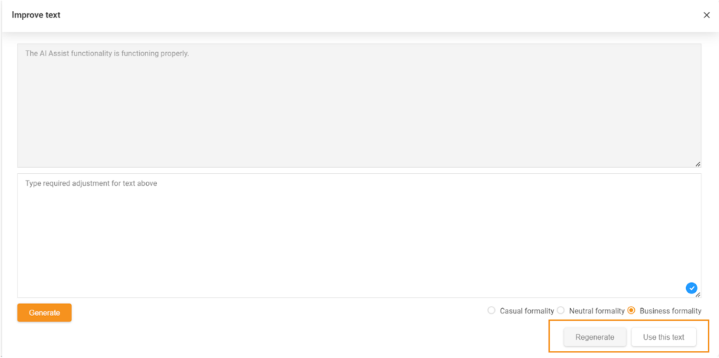 A picture λεπτομερή εφαρμογή ή αναγέννηση της απόκρισης πελατών που δημιουργείται από AI.