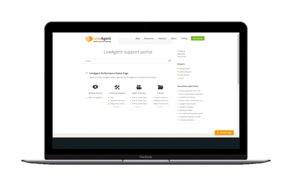 knowledge base designs in LiveAgent