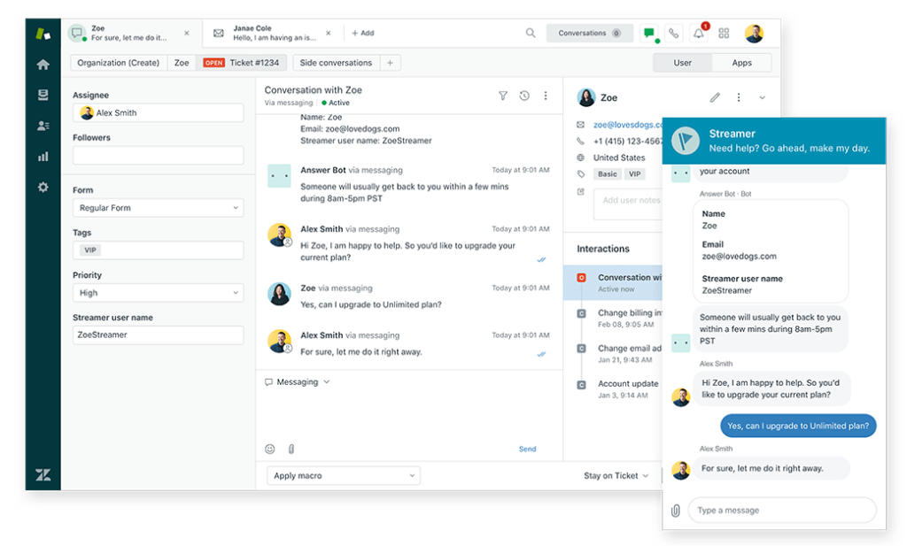 Υποστήριξη πελατών και συνομιλίες στο Zendesk