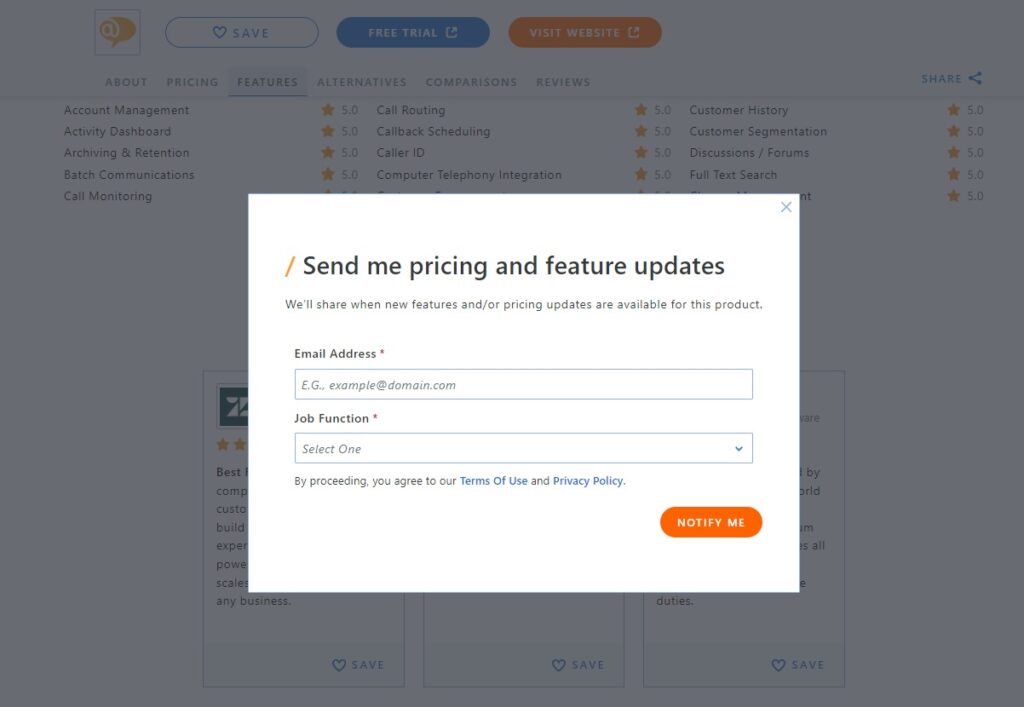 Get updates on LiveAgent's pricing and features on Capterra