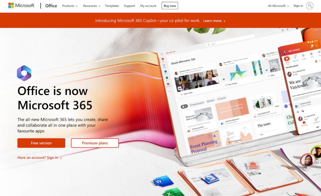 Αρχική σελίδα Microsoft 365, λογισμικό διαχείρισης email για επιχειρήσεις