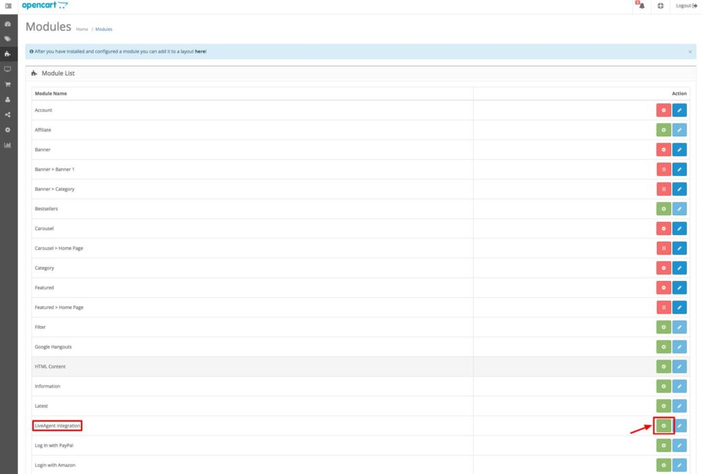 opencart_liveagent opencart LiveAgent ενσωμάτωση