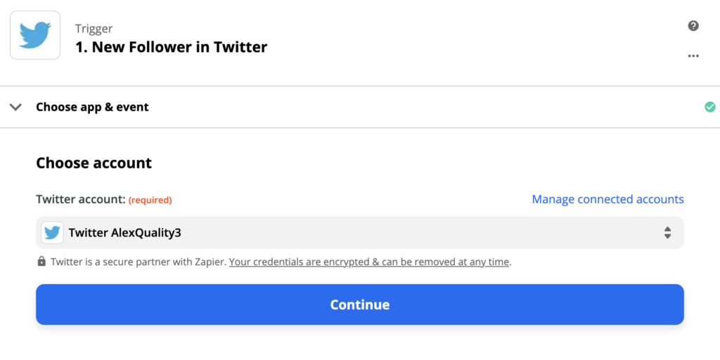 Ρύθμιση κανόνα ενεργοποίησης Twitter κατά τη διαδικασία ενσωμάτωσης