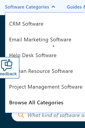 Software categories on Capterra