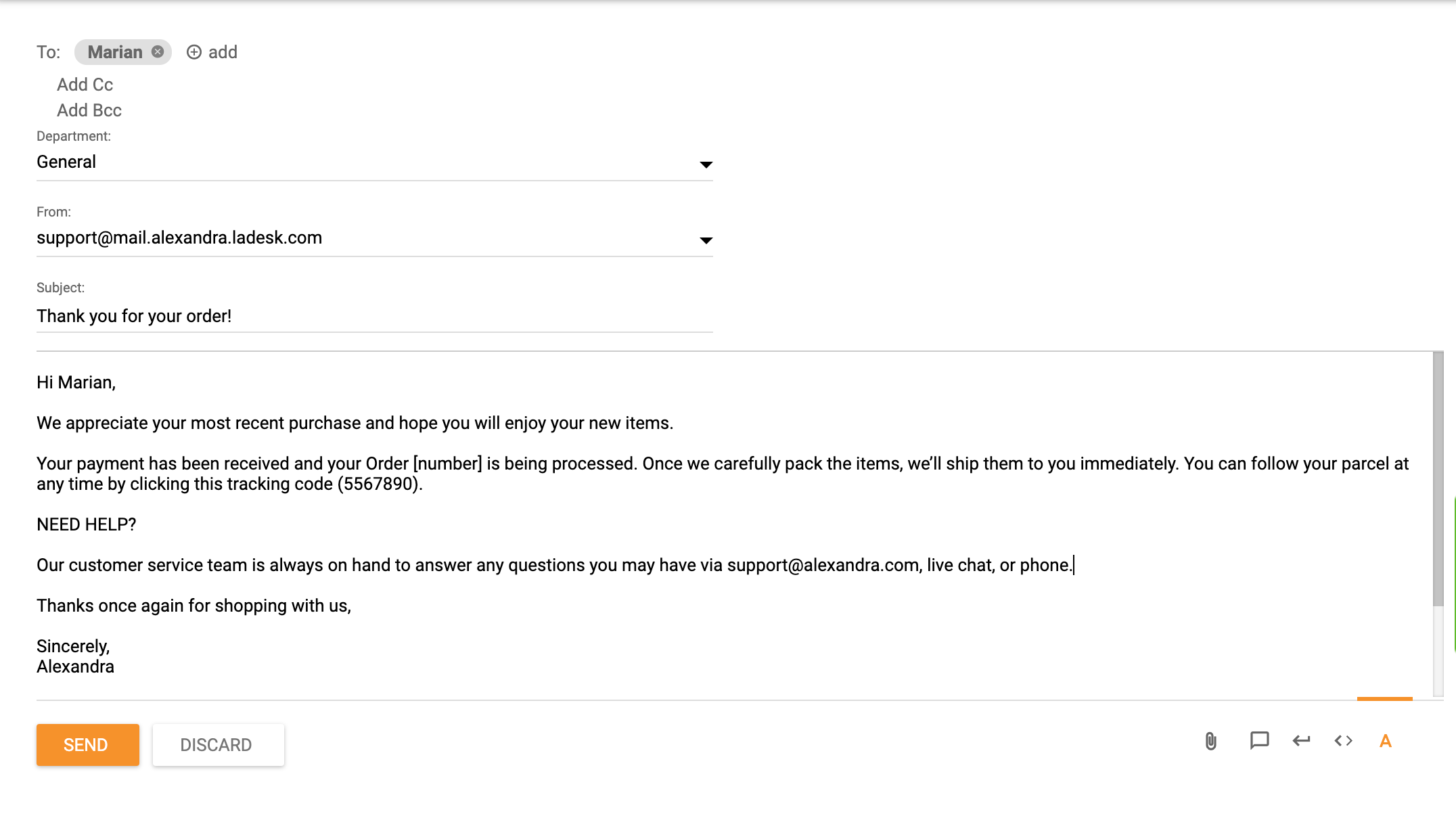 Παράδειγμα εκτίμησης πελατών - LiveAgent