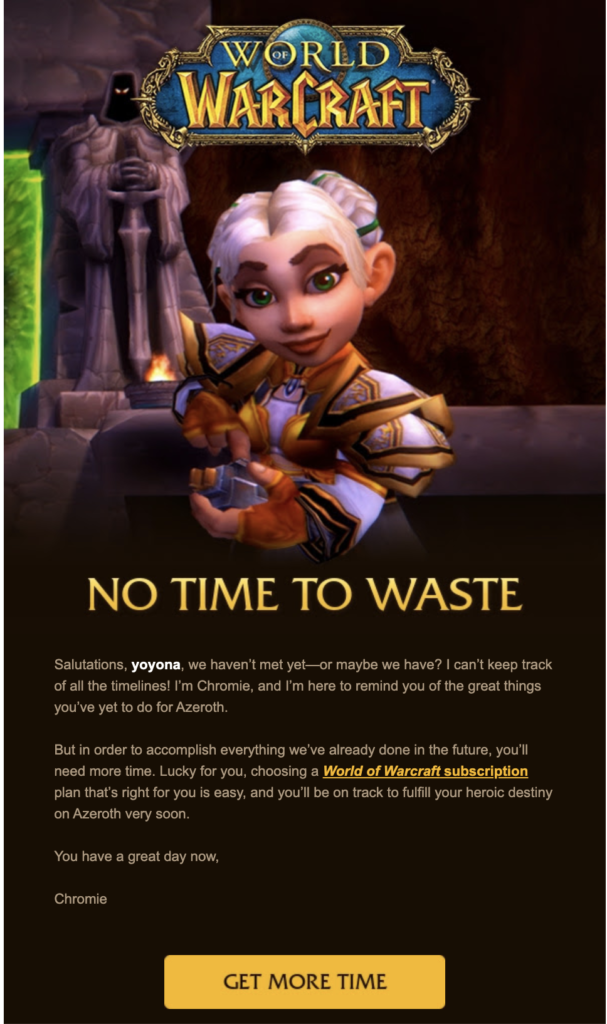 πρότυπο email ανανέωσης blizzard
