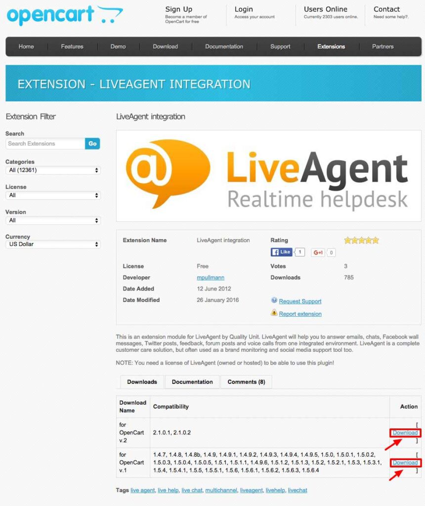 opencart_liveagent-integration opencart LiveAgent ενσωμάτωση