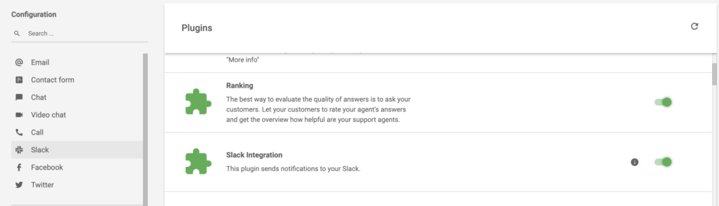 Ενεργή ενσωμάτωση του Slack στην ενότητα των plugin του LiveAgent