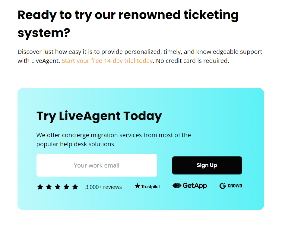Try LiveAgent