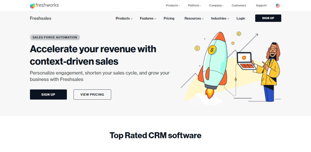 freshdesk-freshsales-αρχική σελίδα Λογισμικό Freshworks CRM