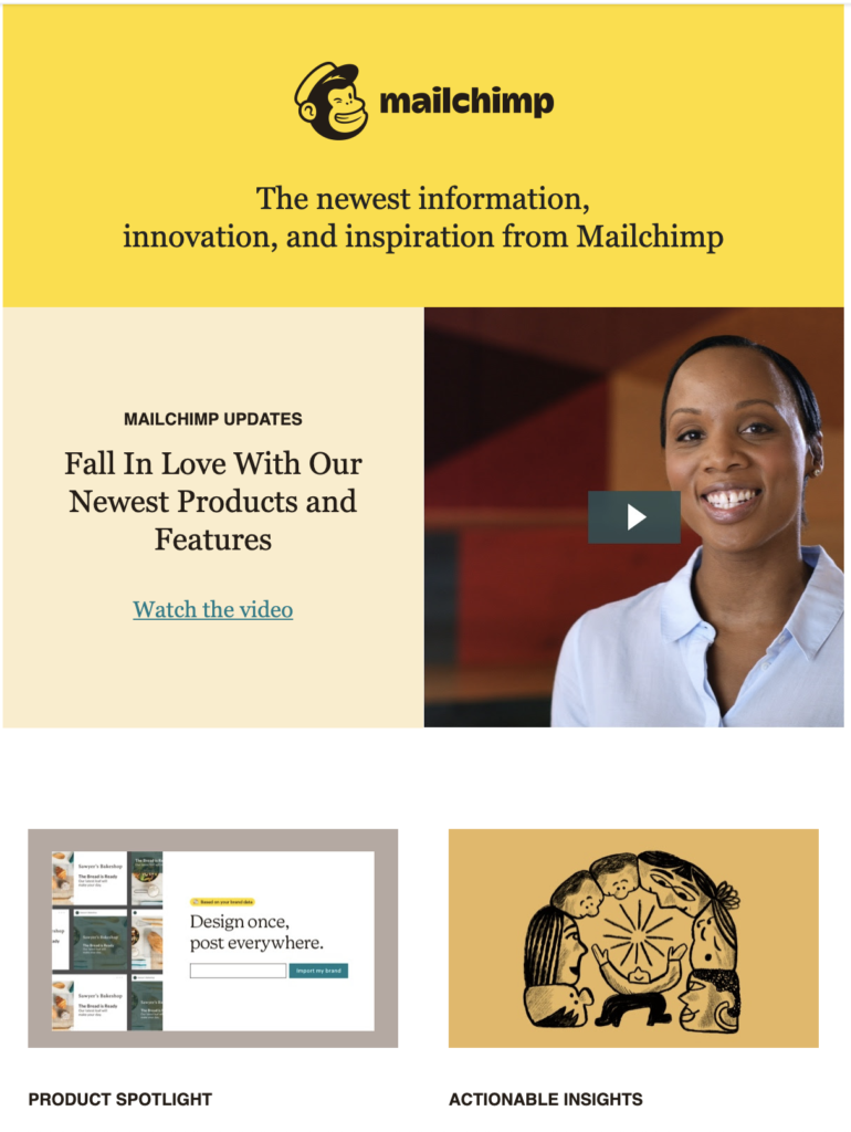 Πρότυπο νέας δημοσίευσης ιστολογίου Mailchimp